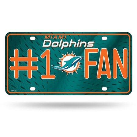 Rico Industries Miami Dolphins License Plate No 1 Fan 6734548515